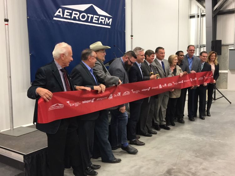 A $10-million cargo facility officially opened Friday at the Edmonton International Airport.