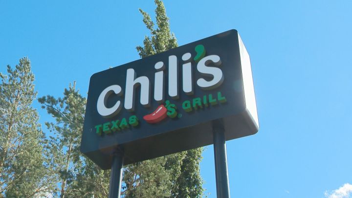 A file photo of a Chili's restaurant sign in Alberta.