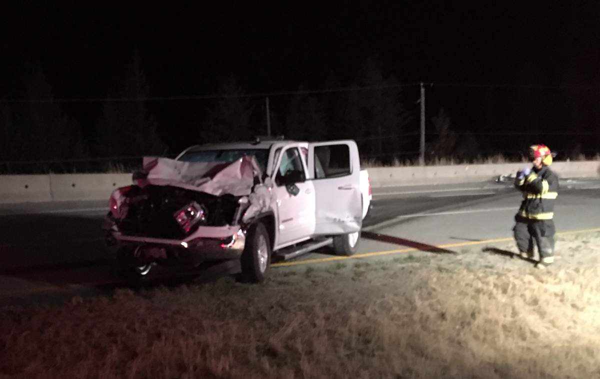 Okanagan Connector eastbound to stay closed until between midnight and 2 a.m. following serious crash - image