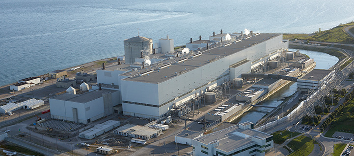 Ariel view of the Darlington Nuclear Generating Station, OPG.