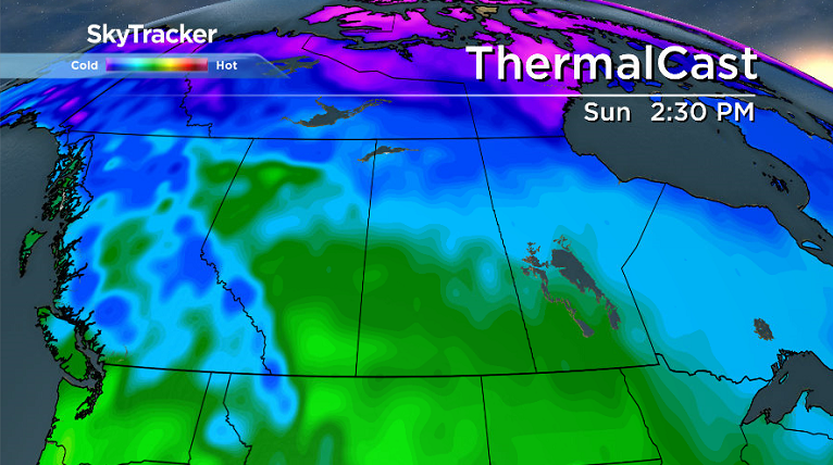 Double digit heat returns to central Saskatchewan to end the weekend on Sunday.