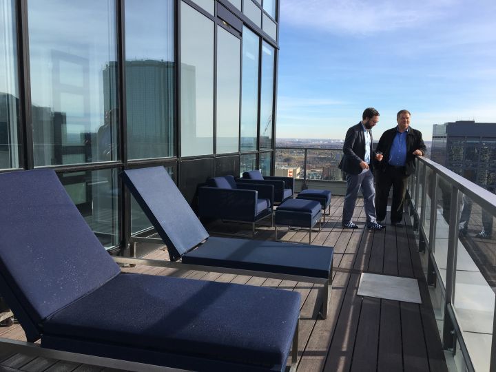 This two-storey penthouse in Edmonton’s Ultima Tower is on the market for $3.13 million and comes with a Bentley.