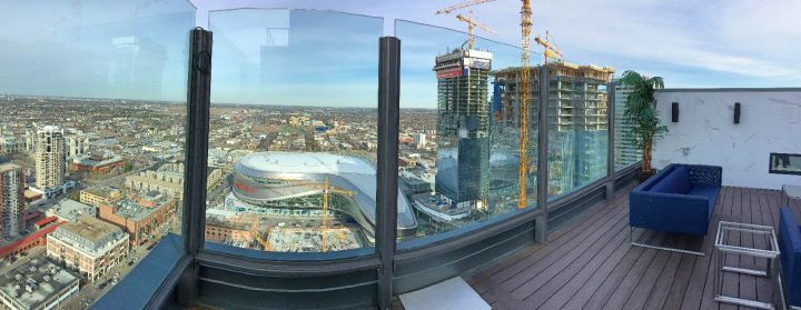 This two-storey penthouse in Edmonton’s Ultima Tower is on the market for $3.13 million and comes with a Bentley.