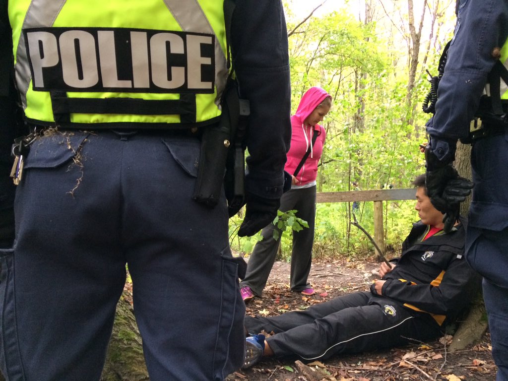 London Police treat ‘tornado victim’ who’s been impaled by a branch.