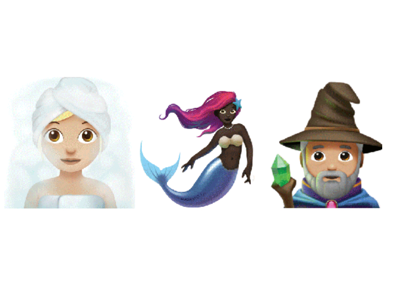 New emojis being rolled out in an Apple iOS update.