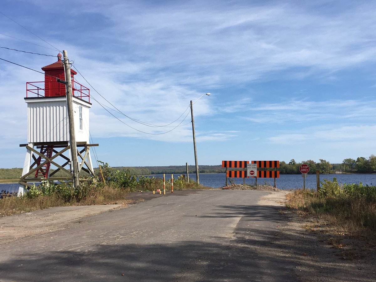 A barricade now sits where the Gagetown-Jemseg ferry crossing was.