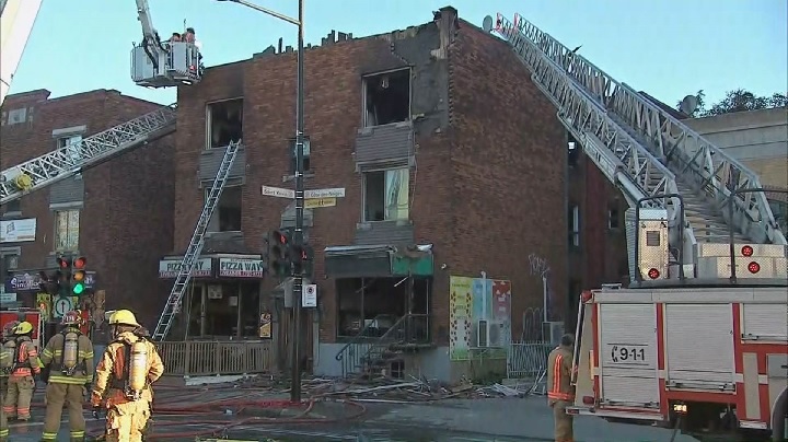 The arson squad is investigating a suspicious fire in Côte-des-Neiges. Sunday, Oct. 1, 2017.