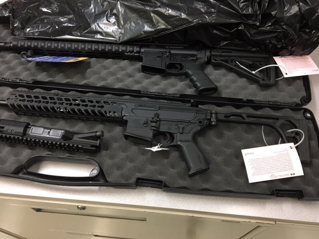 New Brunswick RCMP and Canadian Borders Services Agency have seized multiple firearms from a couple who were attempting to cross the border.