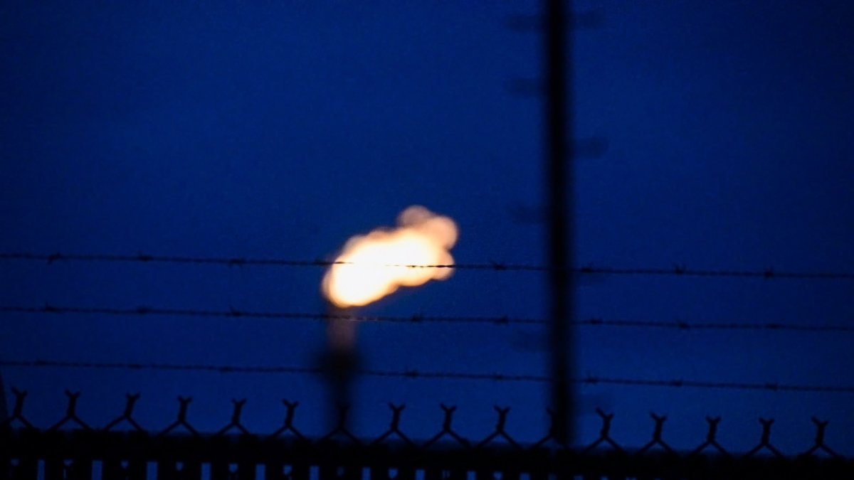 A flare seen from one of the plants in Sarnia.