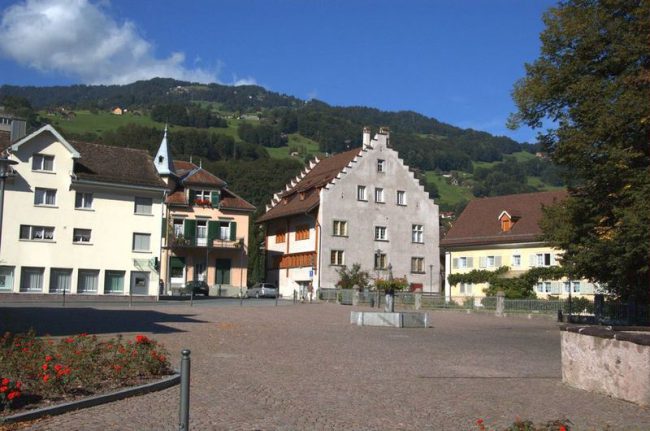 A view of the municipality of Flums, Switzerland.