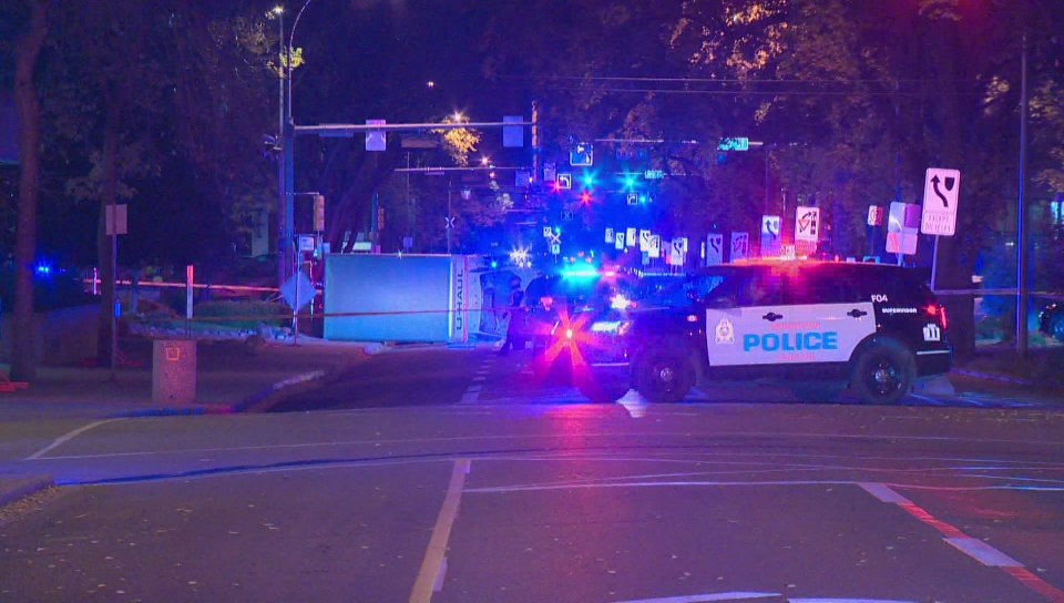 Edmonton police respond to U-Haul rampage along Jasper Ave. Sat. Sept. 30, 2017.