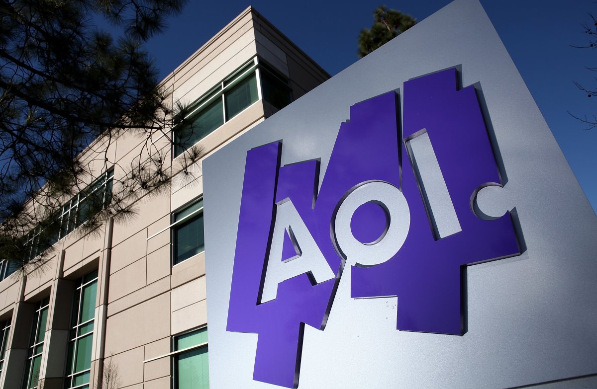 The AOL logo is posted on a sign in front of the AOL Inc. offices on February 7, 2011 in Palo Alto, California. 