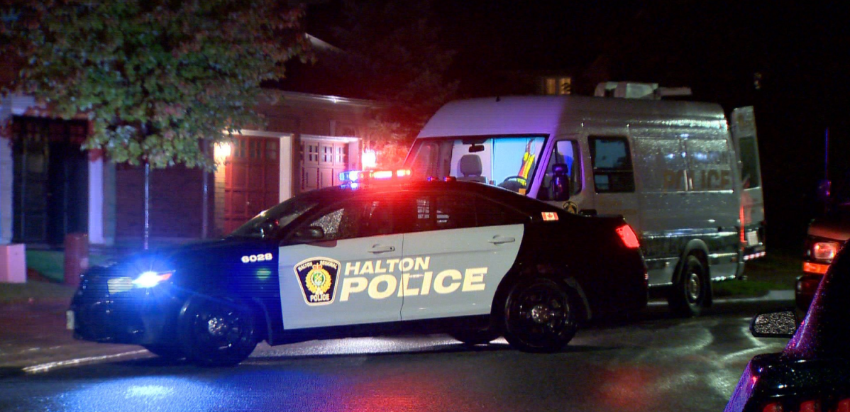A young child was struck by a minivan in Oakville on Monday evening.