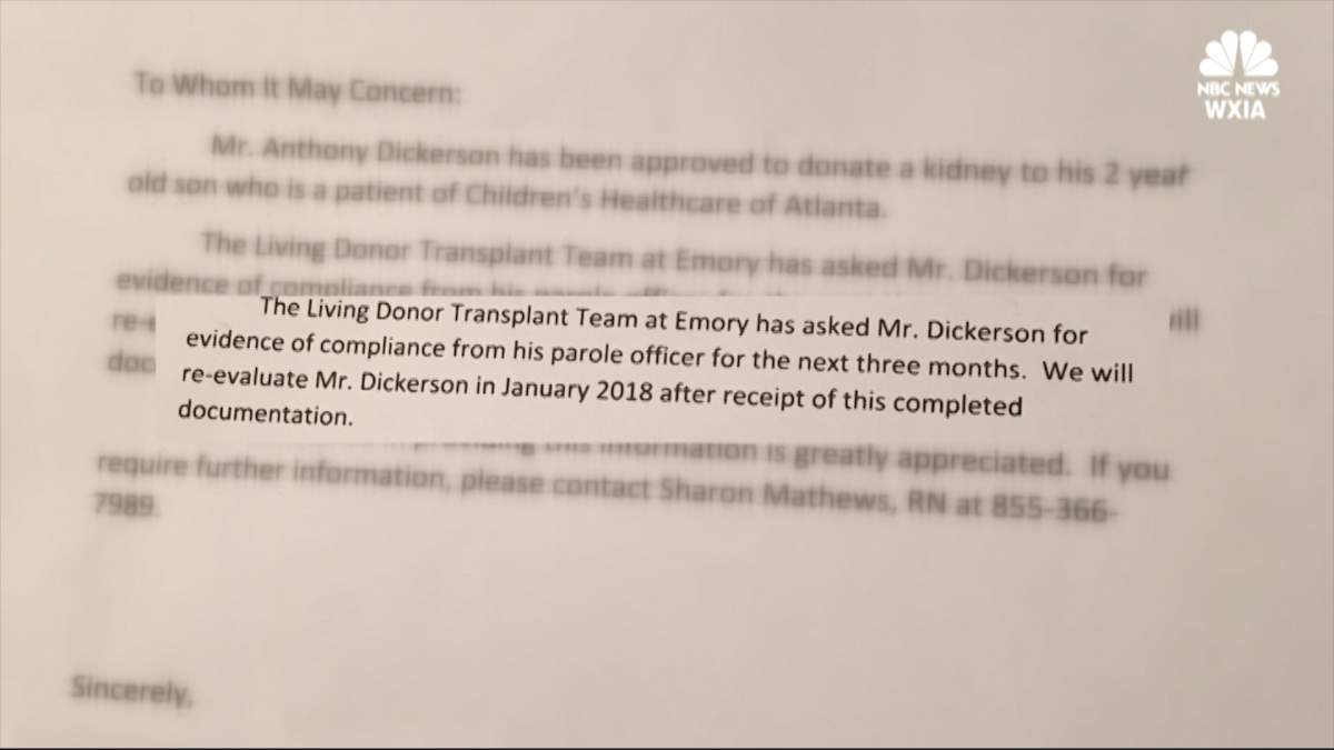 2-year-old denied kidney transplant because father violated probation - image