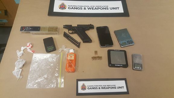 Hamilton Police seized a firearm and drugs after conducting a search warrant in the north end of the city.