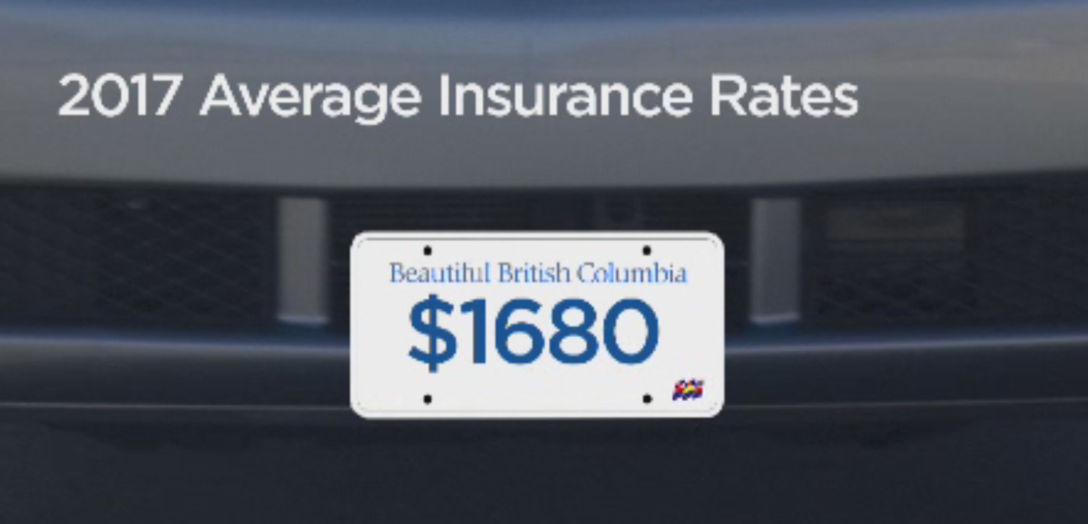 A graphic showing how much blended auto insurance from ICBC is expected to cost when new rates kick in.