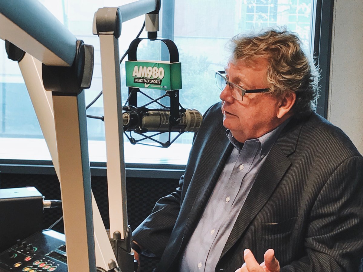 Former federal cabinet minister and Conservative Member of Parliament Ed Holder sits down with AM980's Andrew Lawton after announcing his run for the London West provincial Progressive Conservative nomination, Oct. 13, 2017.