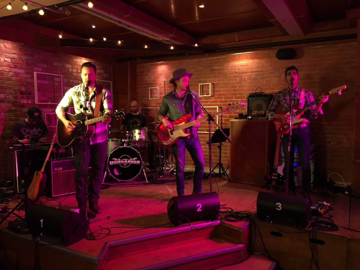 Edmonton country music band The Dungarees performing at the Yellowhead Brewery in Edmonton, where they are holding their second annual 24-hour Gig-A-Thon fundraiser for the Alberta Cancer Foundation. October 20, 2017.