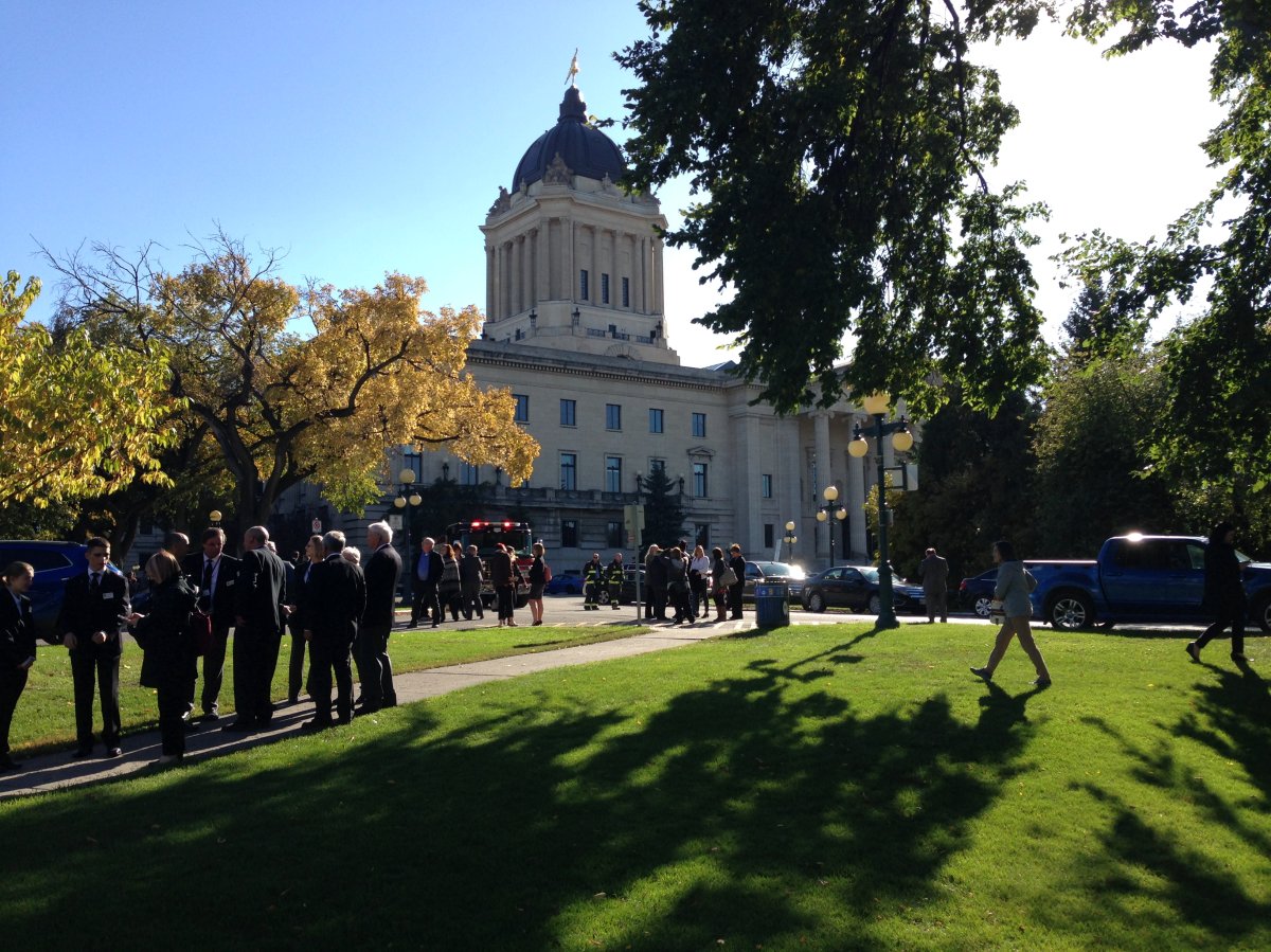 The Manitoba Legislative Building was evacuated Thursday afternoon. 