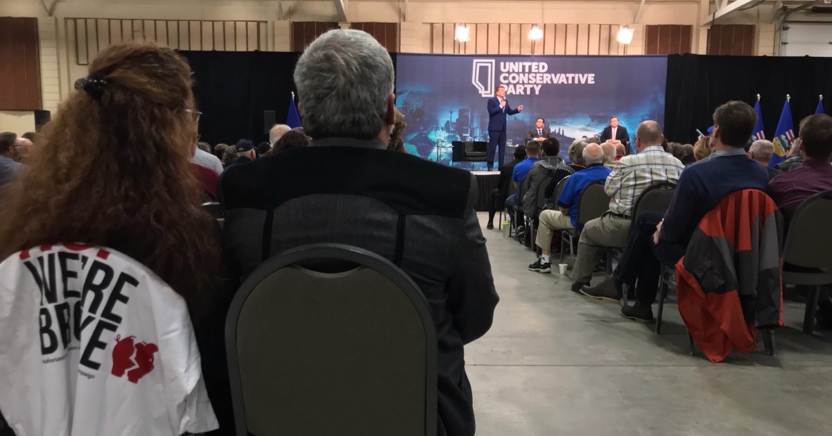 A large crowd turned out at Lethbridge Exhibition Park for the fifth and final UCP leadership debate.