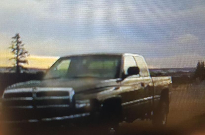 Cochrane RCMP released this photo of a two-toned brown Dodge pickup they're looking for in connection to a violence assault in Morley on Oct. 18, 2017. 