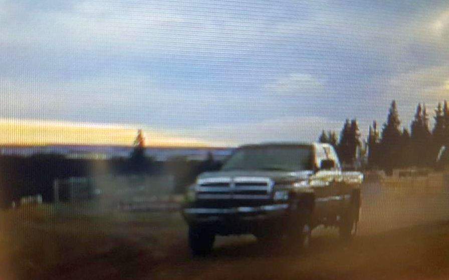Cochrane RCMP released this photo of a two-toned brown Dodge pickup they’re looking for in connection to a violence assault in Morley on Oct. 18, 2017.