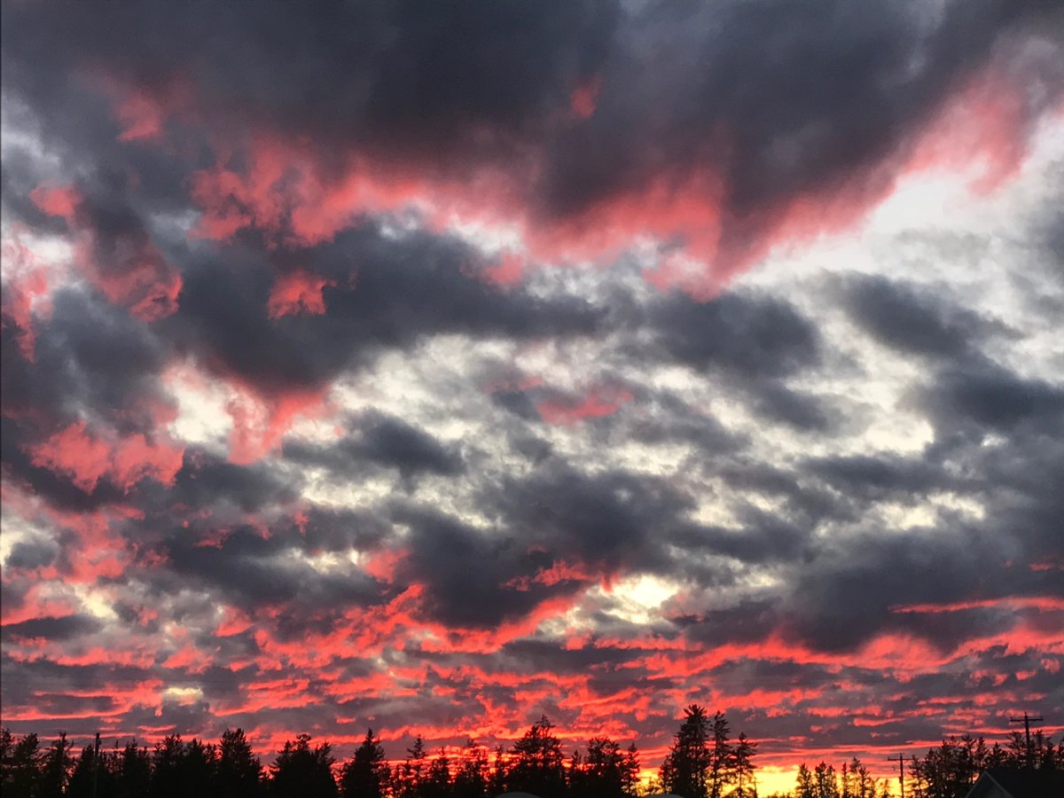 The sky from Shamattawa First Nation in northern Manitoba. The community is gripped with a suicide crisis - and has declared a state of emergency as it calls for help.