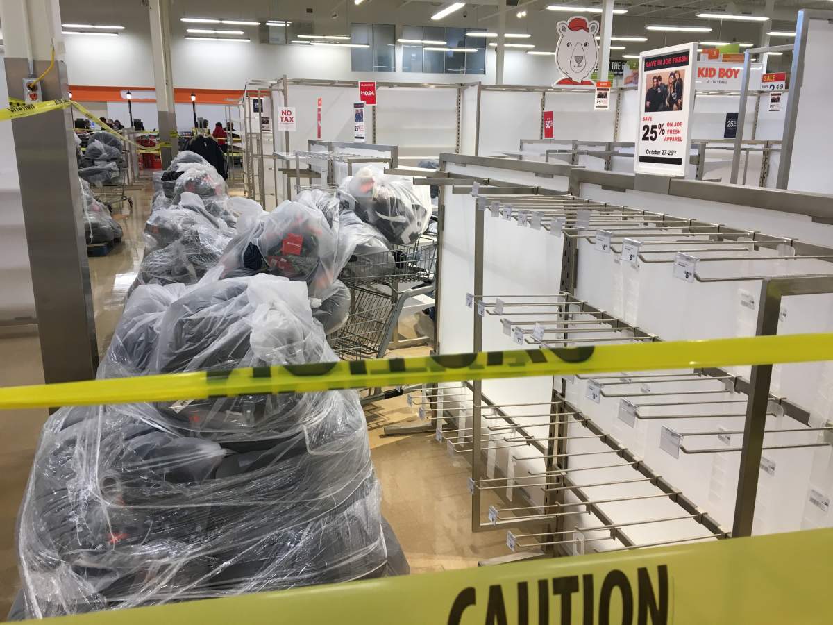 The fire was started near the Joe Fresh section of the store. 