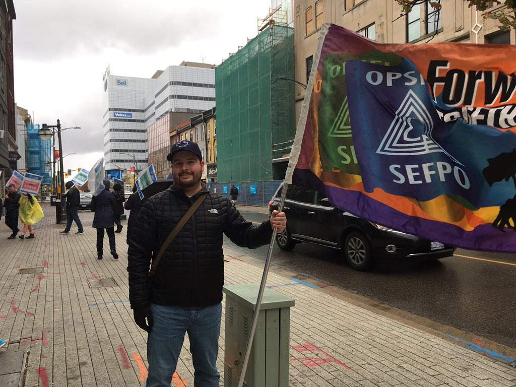 "Are we tired? Yea. A little cold? Absolutely," said Joseph Bastien, a full-time professor walking the picket line outside the Centre for Digital Performance Arts Tuesday afternoon. "But I don't feel like anybody has lost any enthusiasm into week two.".