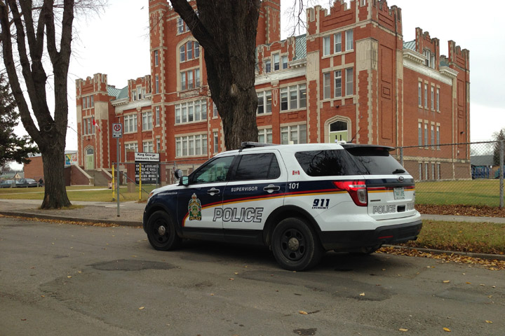 King George Community School is under a perimeter lockdown after staff at the Saskatoon elementary school received a voice mail threat.