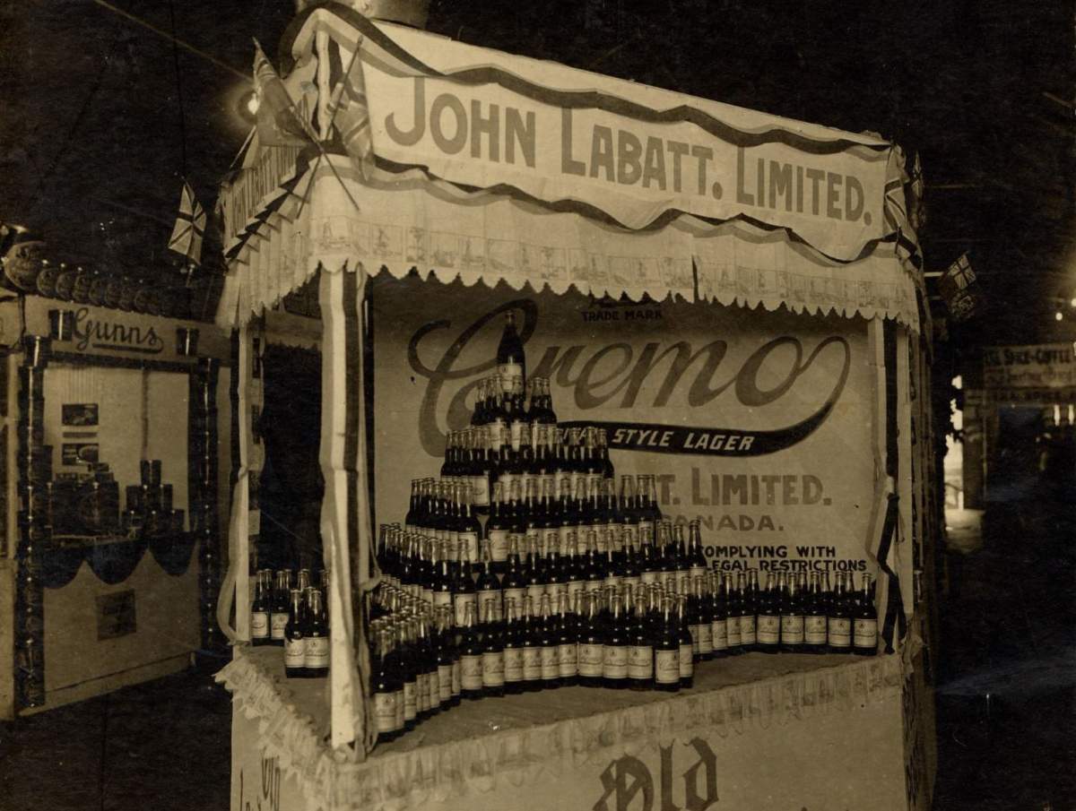 Labatt brew available at the Western Fair, 1918.