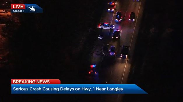 This accident is causing heavy delays on Highway 1 this morning.