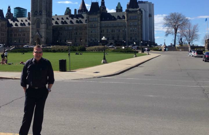 Lloyd Smith on Parliament Hill in Ottawa.