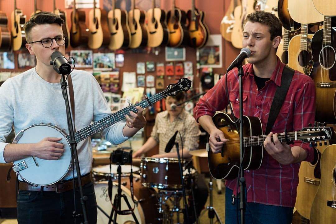 Luke Jansen, left, performing with fellow North of Here band mates. 