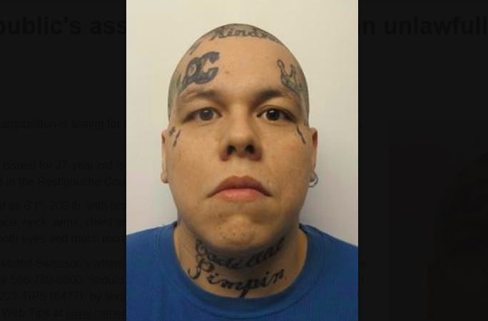 A Canada-wide warrant has been issued for Isaac Moffat-Swasson of Quebec. It's believed he may be in New Brunswick.