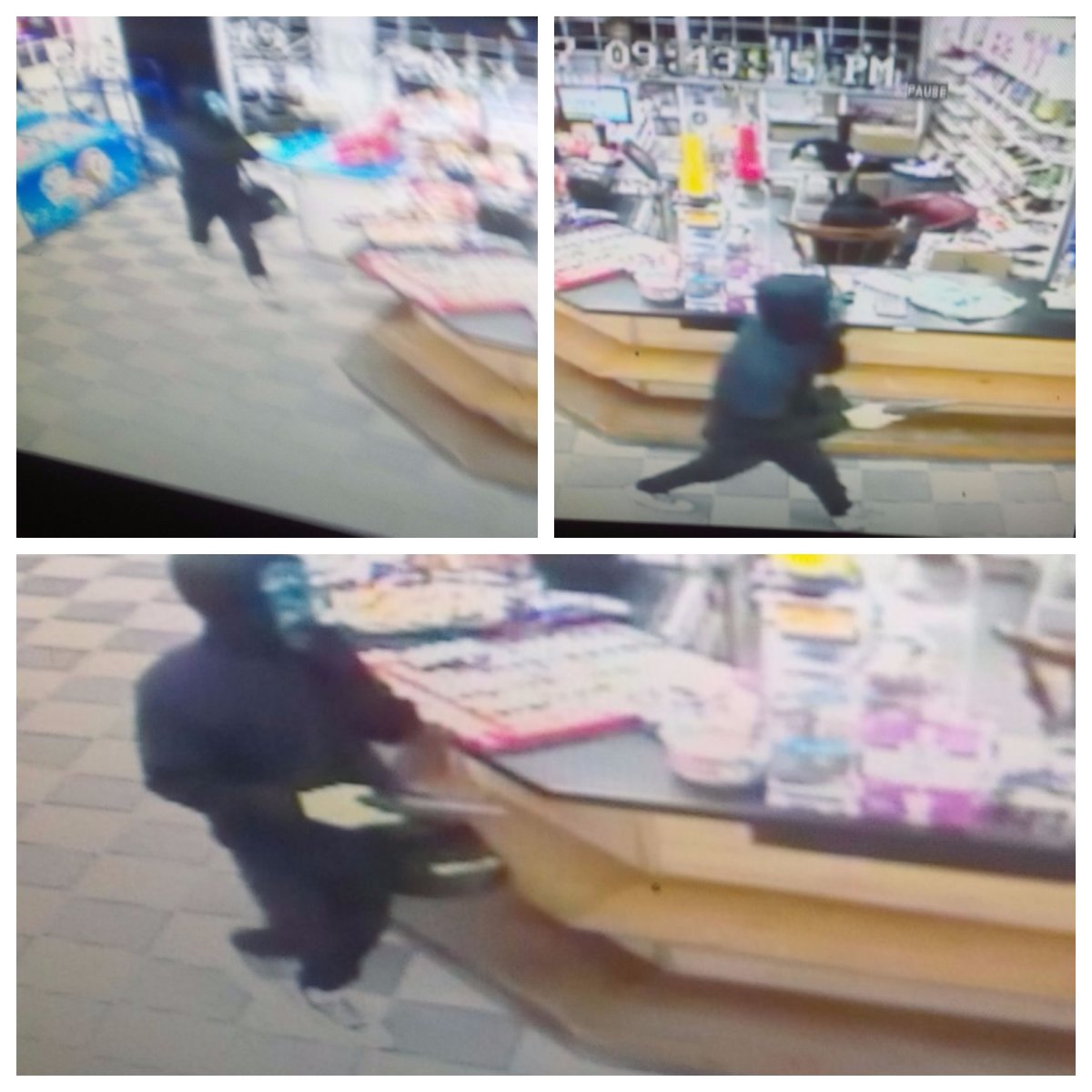 Halifax Regional Police released these images of the suspect wanted in relation to three attempted robberies in Dartmouth and Bedford on Thursday evening.