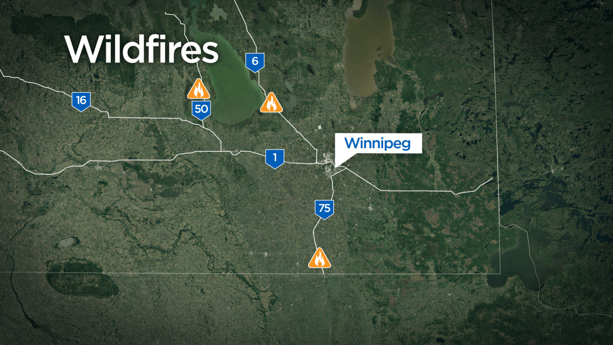 Several fires burned across Manitoba affecting provincial highways Wednesday.