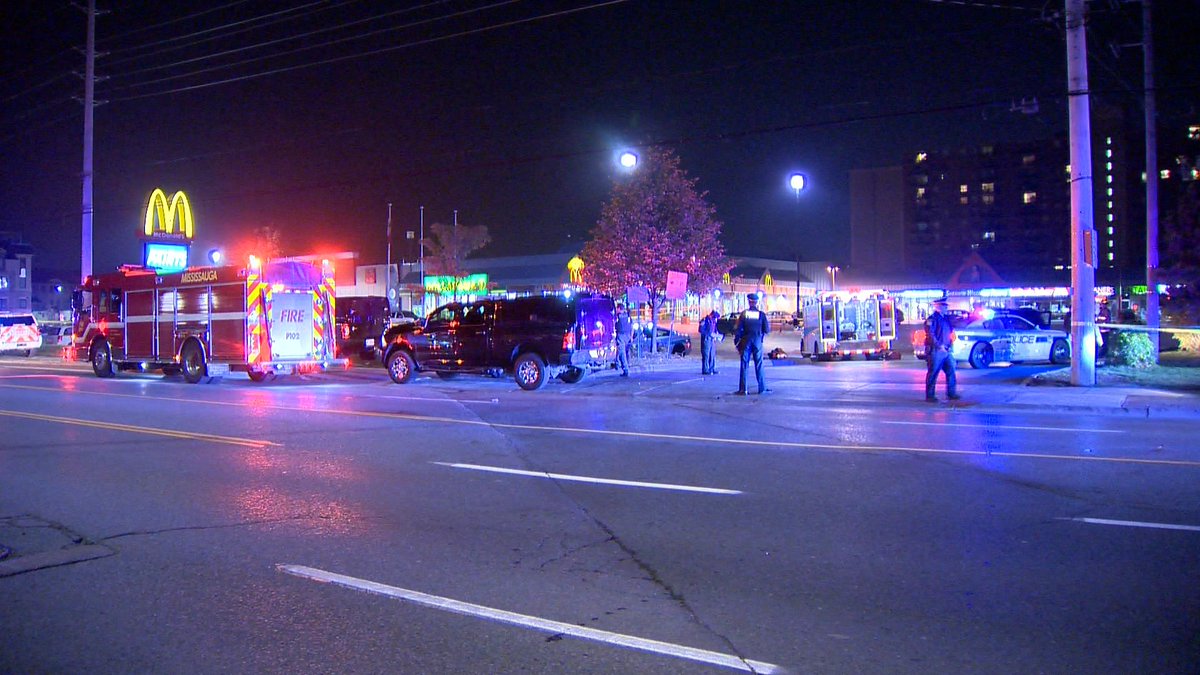 Two men are in serious condition after a double stabbing in Mississauga.