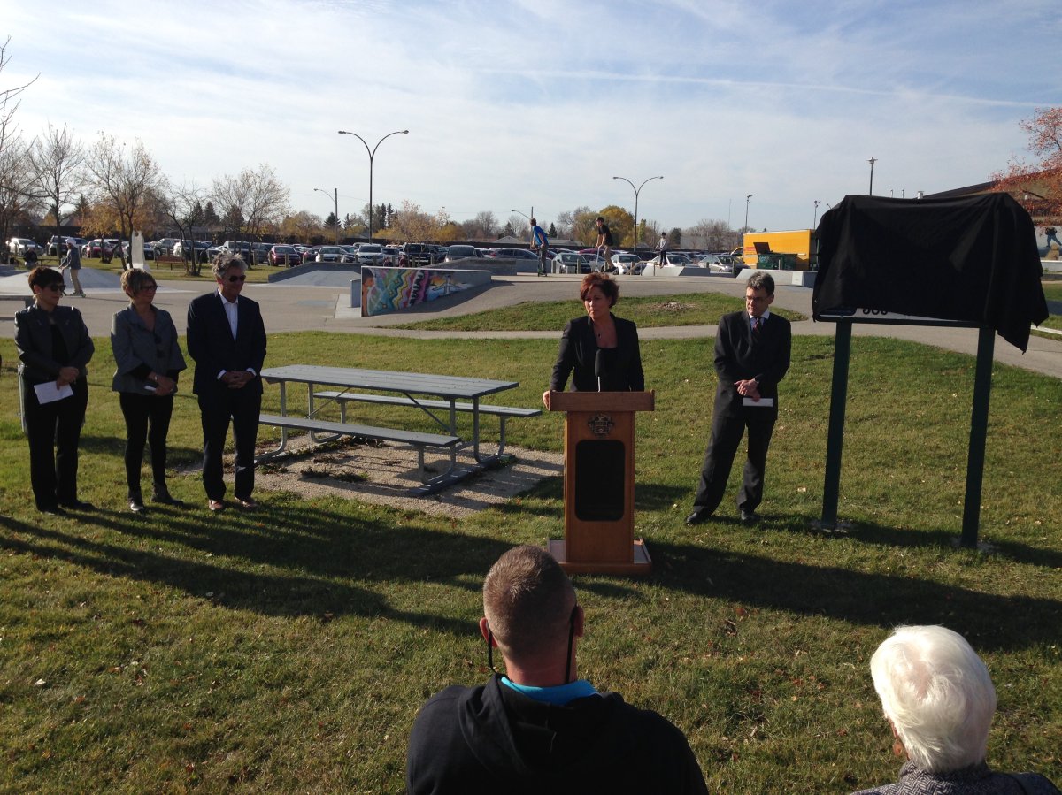The official renaming of a St. Vital skate park Friday morning.
