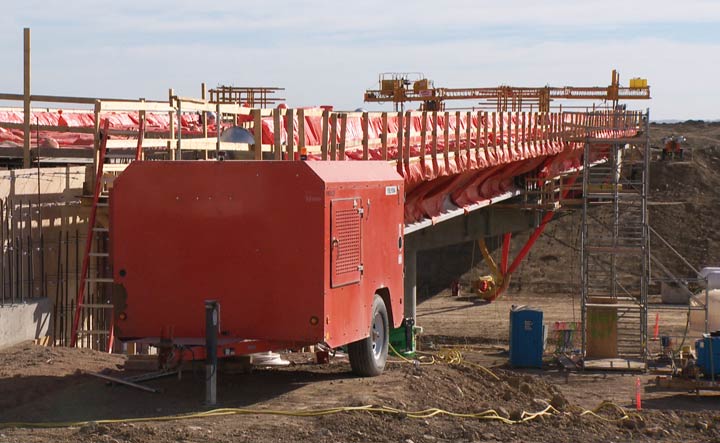 Construction of the Martensville and Warman overpasses is now 40 per cent complete.