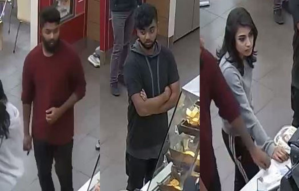 Toronto police are searching for these three suspects in an aggravated assault and arson investigation.