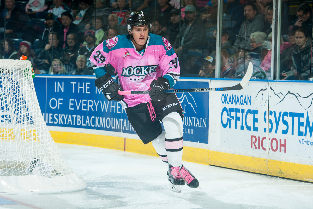 The Kelowna Rockets will be wearing pink Saturday night to support a good cause. 