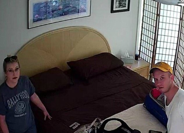 An Indiana couple discovered that the Airbnb rental they were staying in had hidden cameras installed, including one over the bed.
