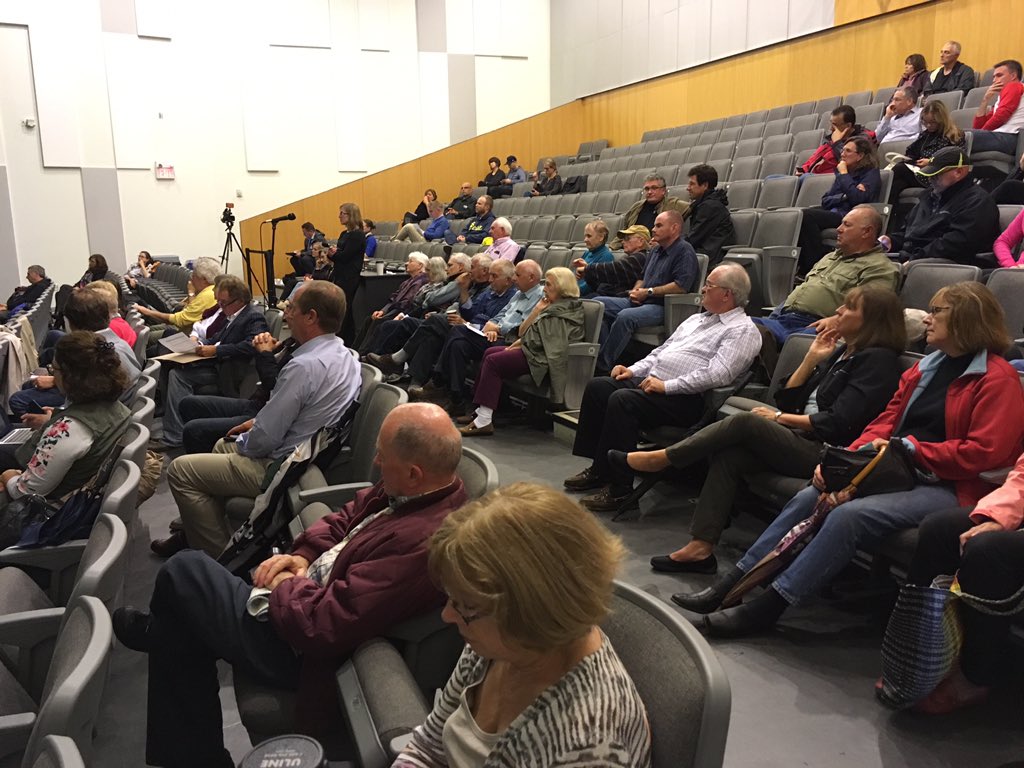 Ward 6 members gather for a public meeting at Kings University College, on Monday Oct. 23, 2017.