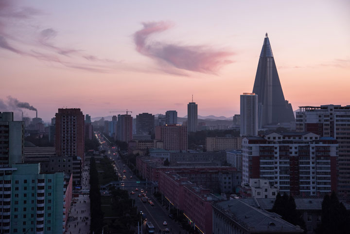 Pyongyang's skyline