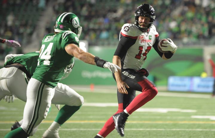 The Ottawa Redblacks came from behind for an improbable 33-32 victory over the Saskatchewan Roughriders on Friday night.