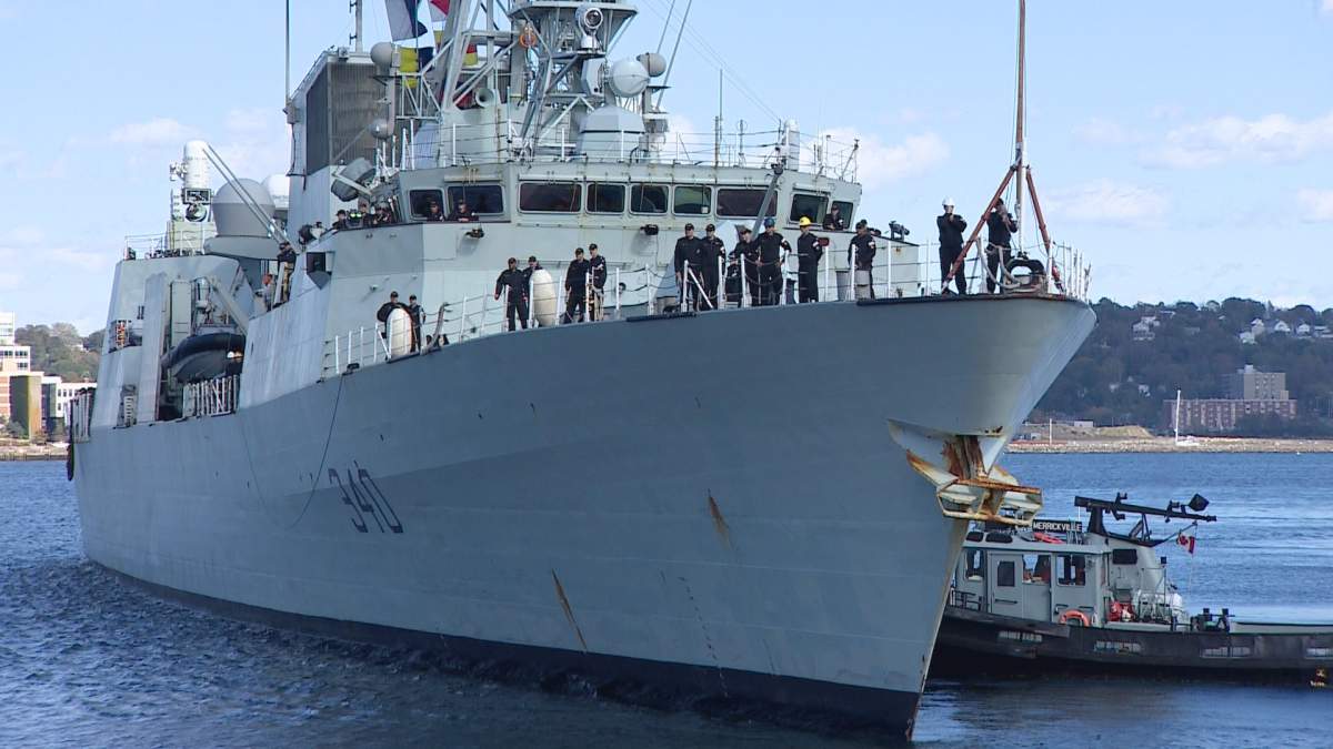 HMCS St. John's returned to Halifax on Thursday after a humanitarian relief mission in the wake of Hurricane Irma and Hurricane Maria.