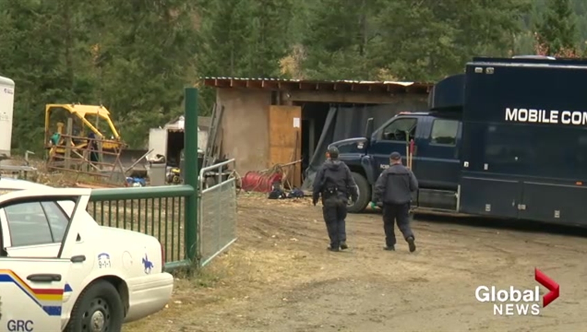 RCMP have converged on north Okanagan property to execute a search warrant.