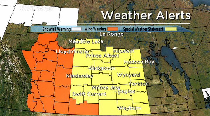 Environment Canada has issued a special weather statement for snow, rain and strong winds in central and southern Saskatchewan.