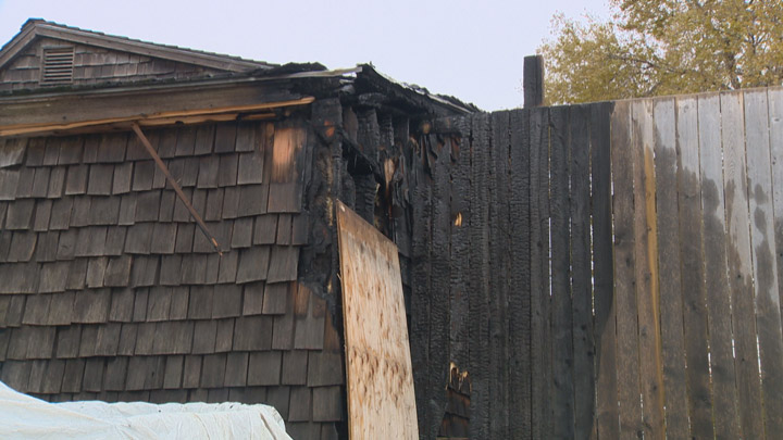 Arson is suspected as the cause of a garage fire in Saskatoon.